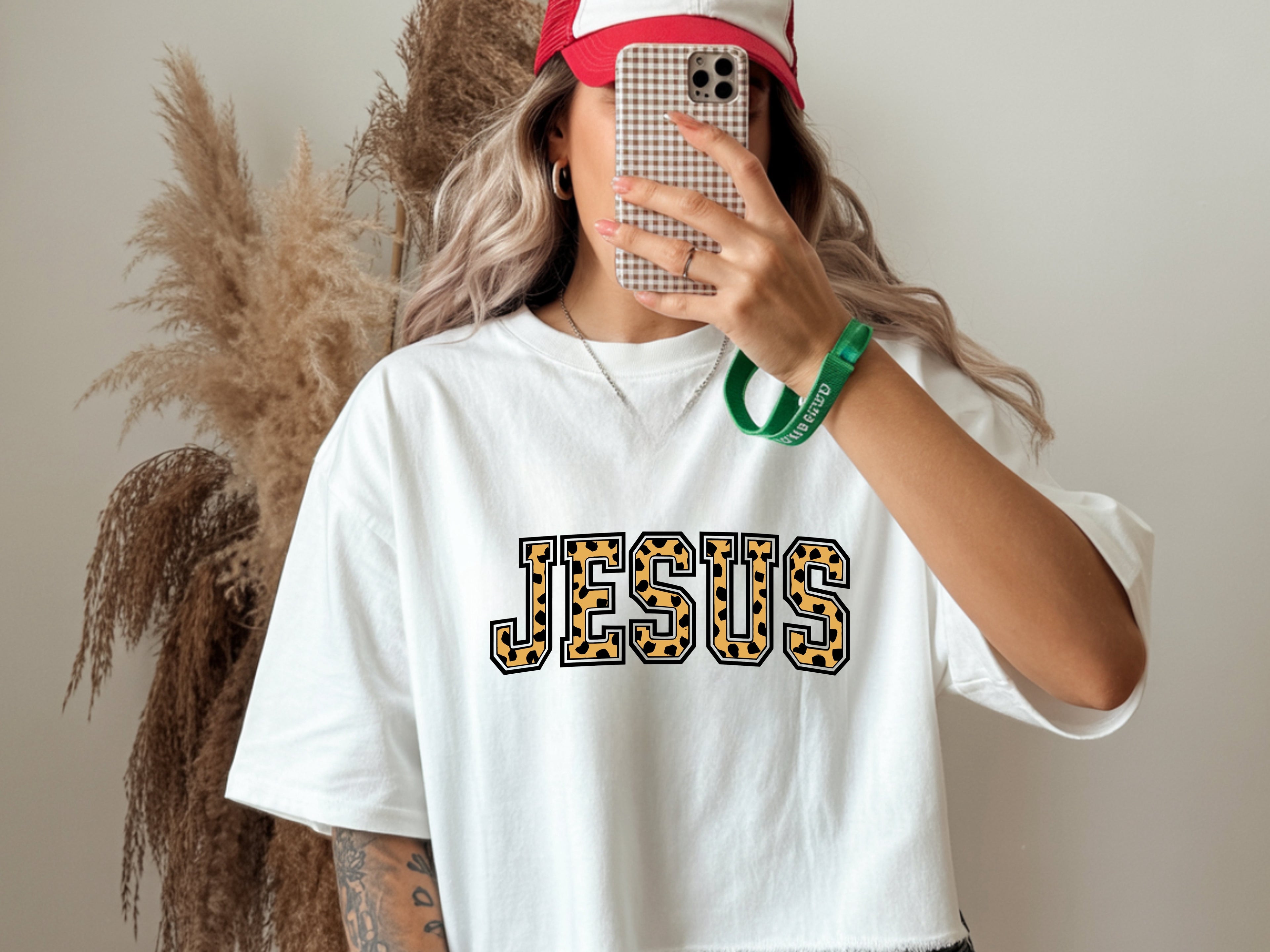 Jesus Animal Print T-Shirt - Faith-Inspired Graphic Tee