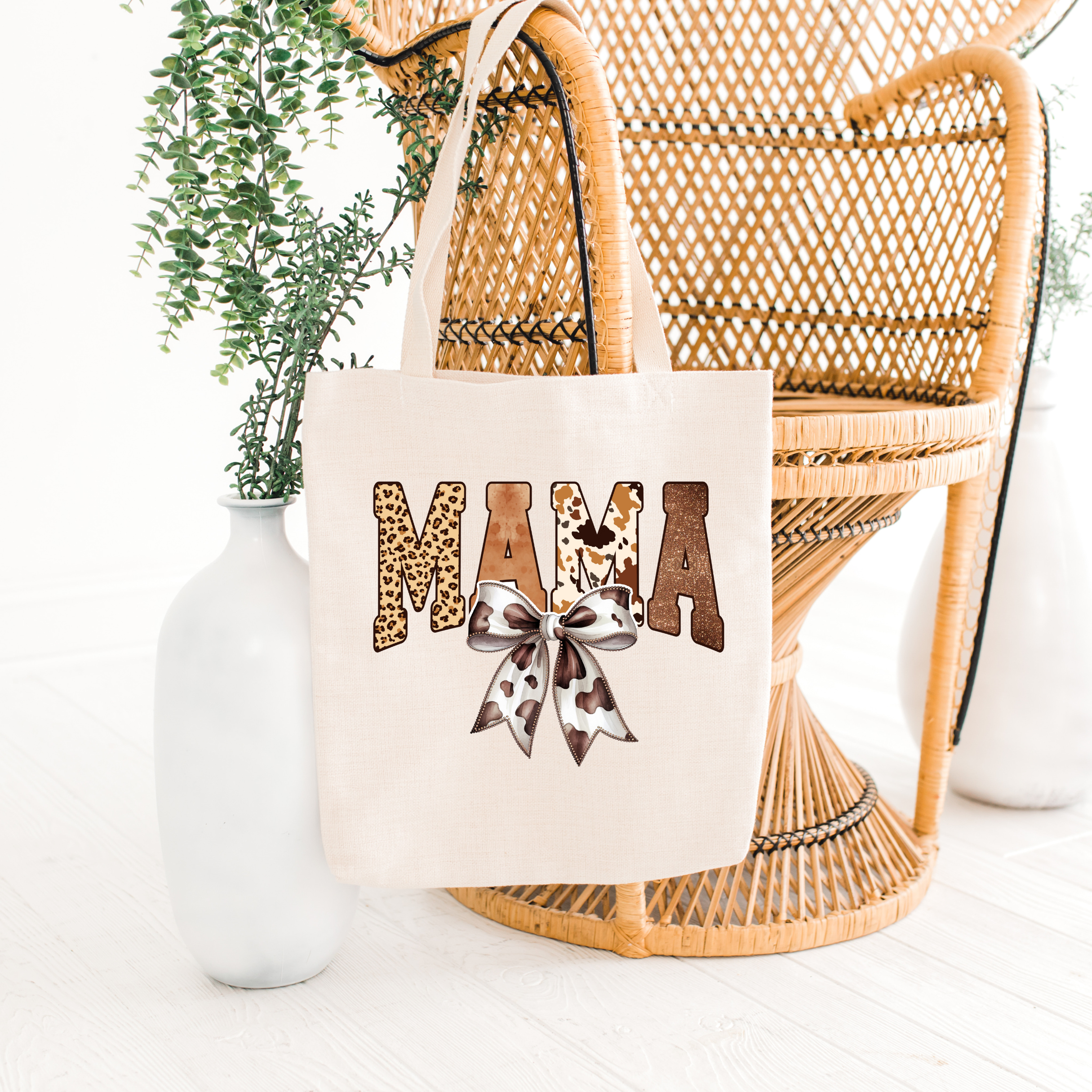 Mama Animal Print  Eco-Friendly Canvas Tote
