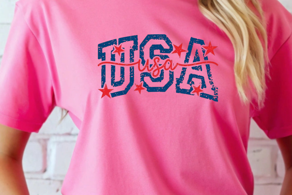 Retro USA 4th of July | Vintage Distressed  T-Shirt
