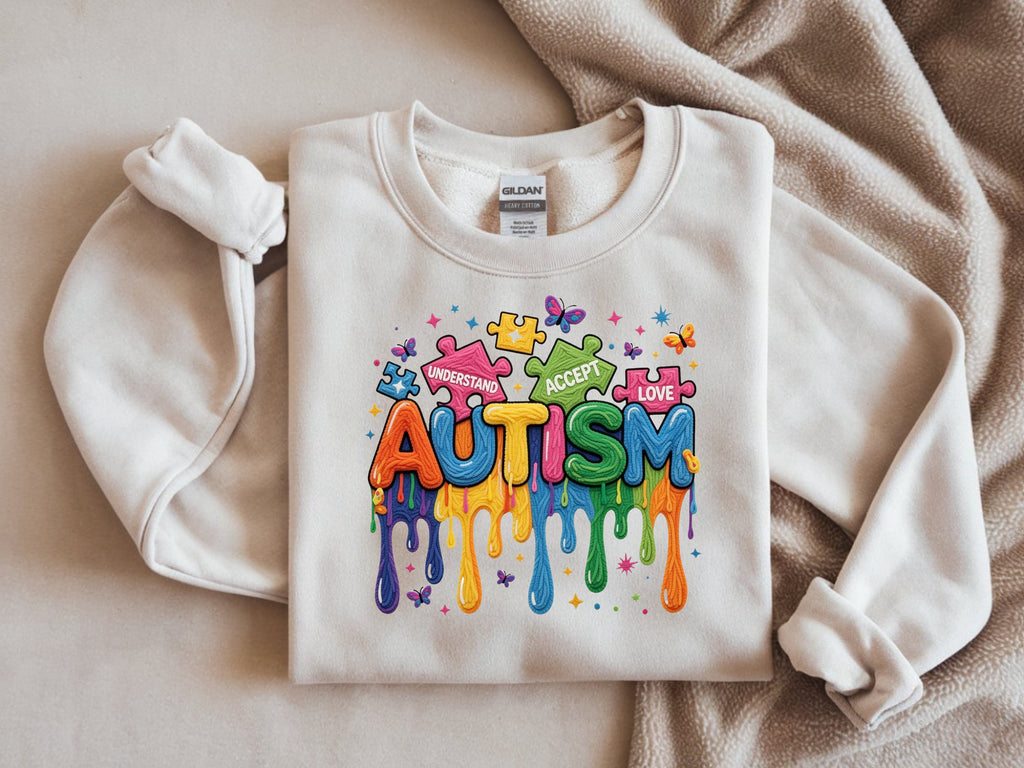Autism, Understand, Love, Accept Sweatshirt – Autism Awareness Apparel