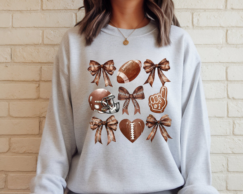 Just A Girl Who Loves Football  & Bows Sweatshirt