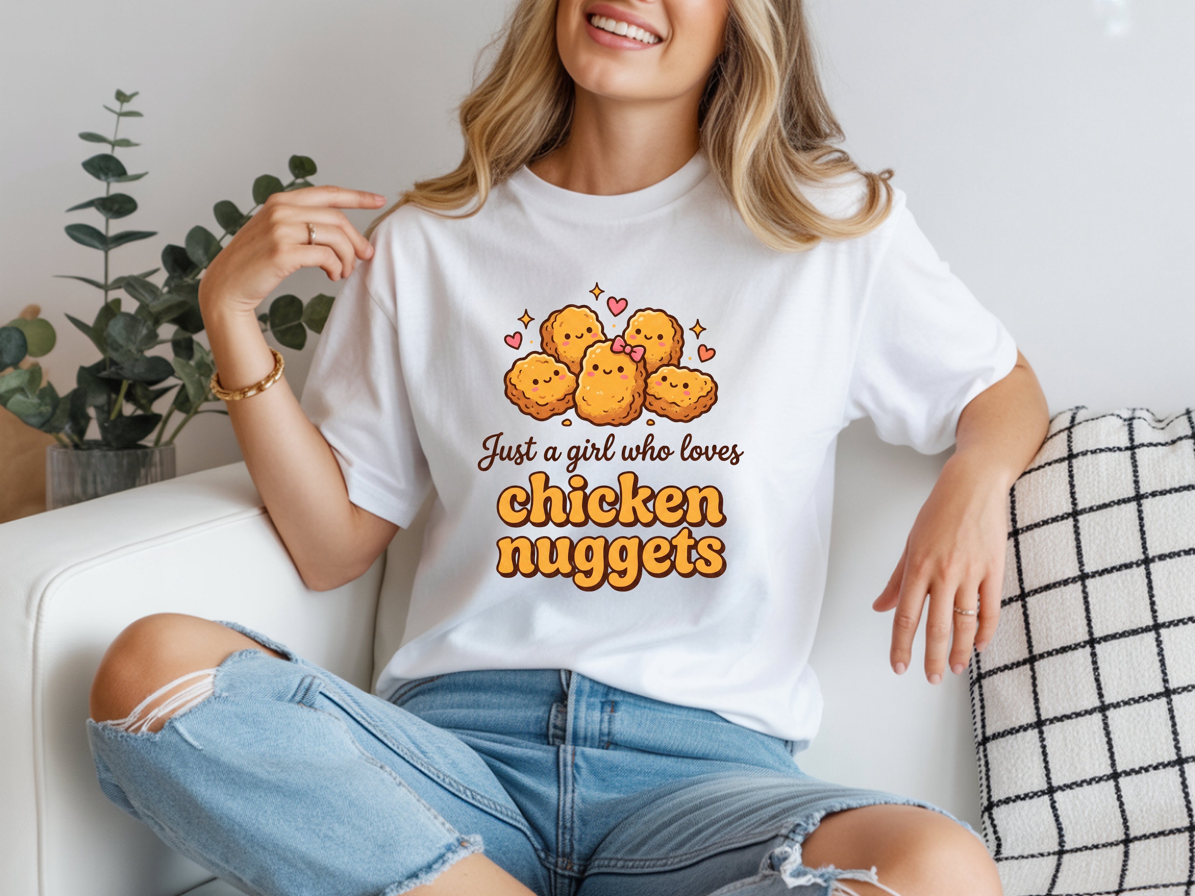 Just a Girl Who Loves Chicken Nuggets T-Shirt