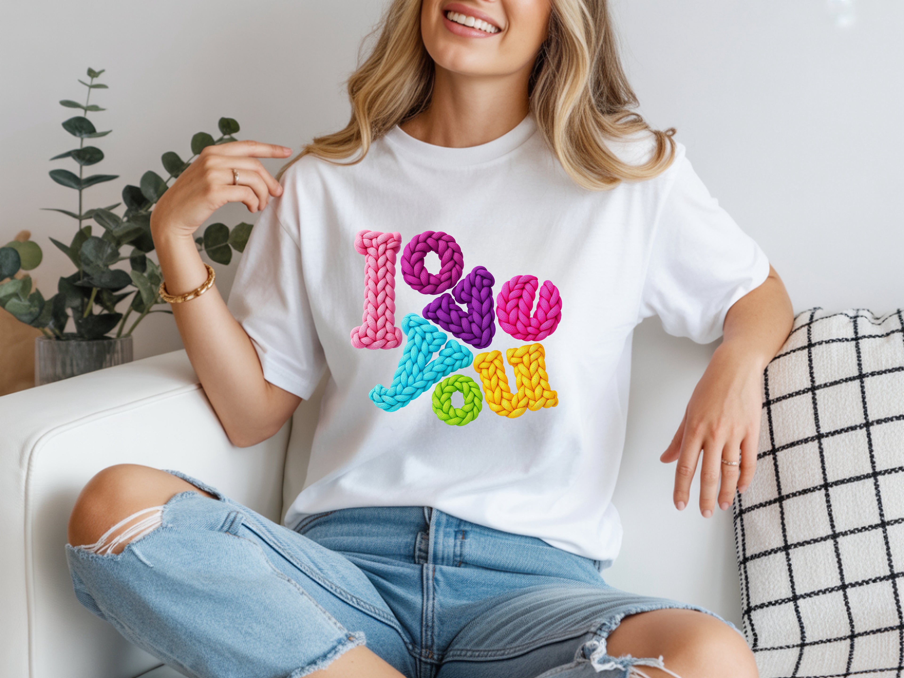 Faux Yarn Love You T-Shirt