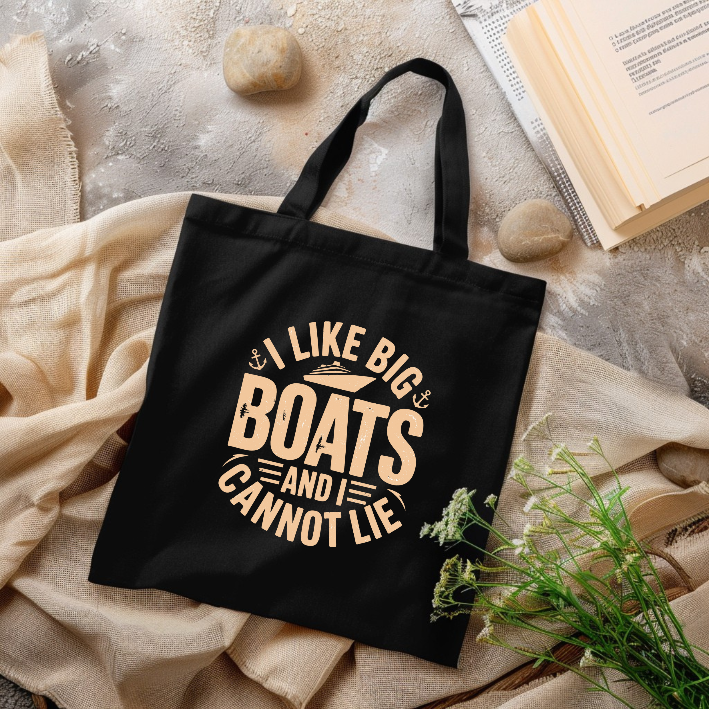 I Like Big Boats, and I  cannot lie Canvas Tote