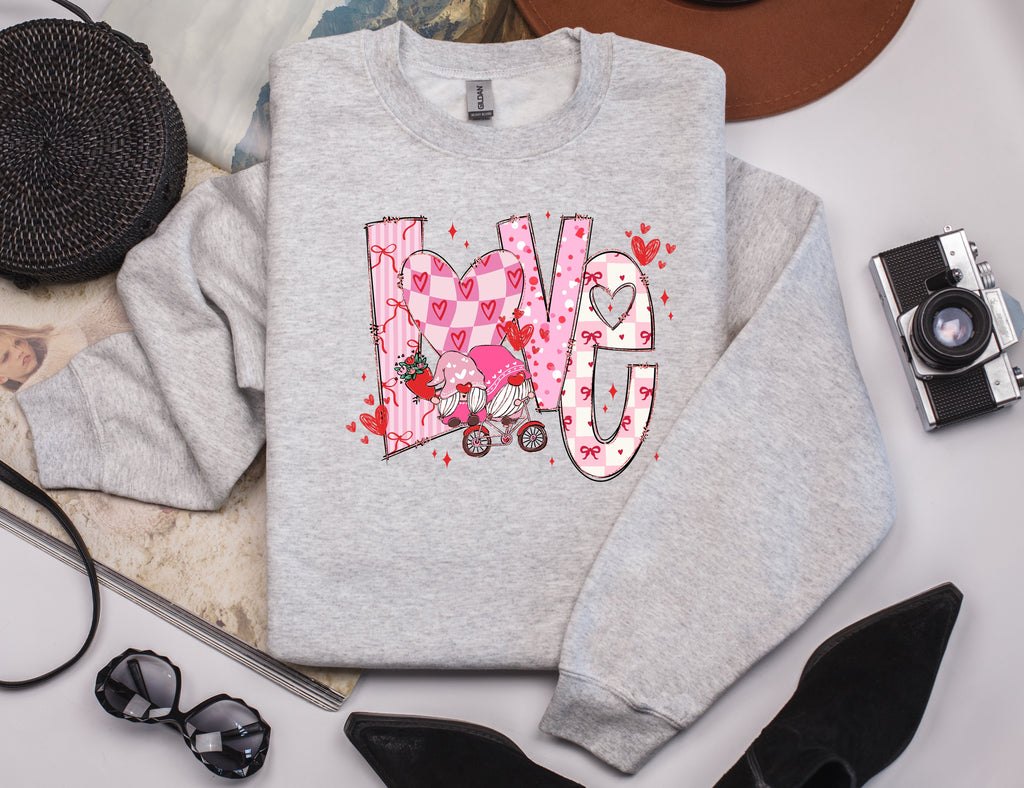 Love (Gnome Bicycle Ride) Sweatshirt