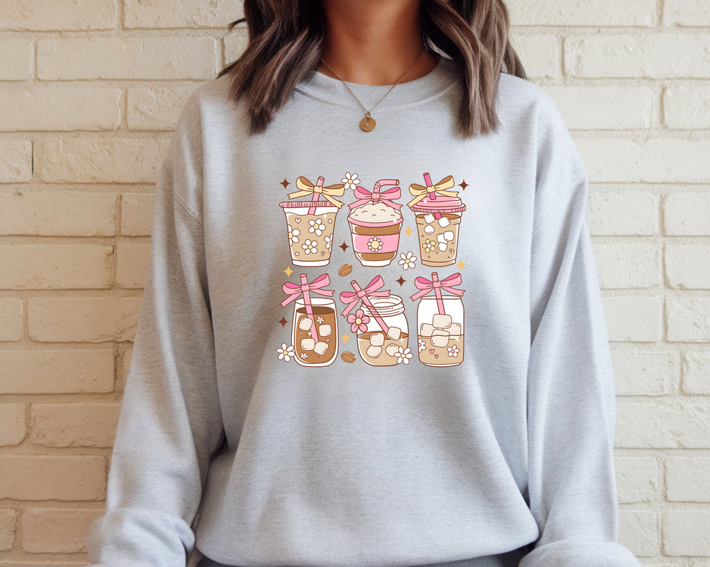 Preppy Coquette Iced Coffee Sweatshirt