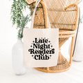 Late Night Readers Club Eco-Friendly Canvas Tote