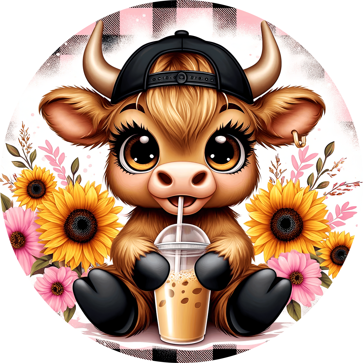 Highland Cow Car Coaster - Set 2