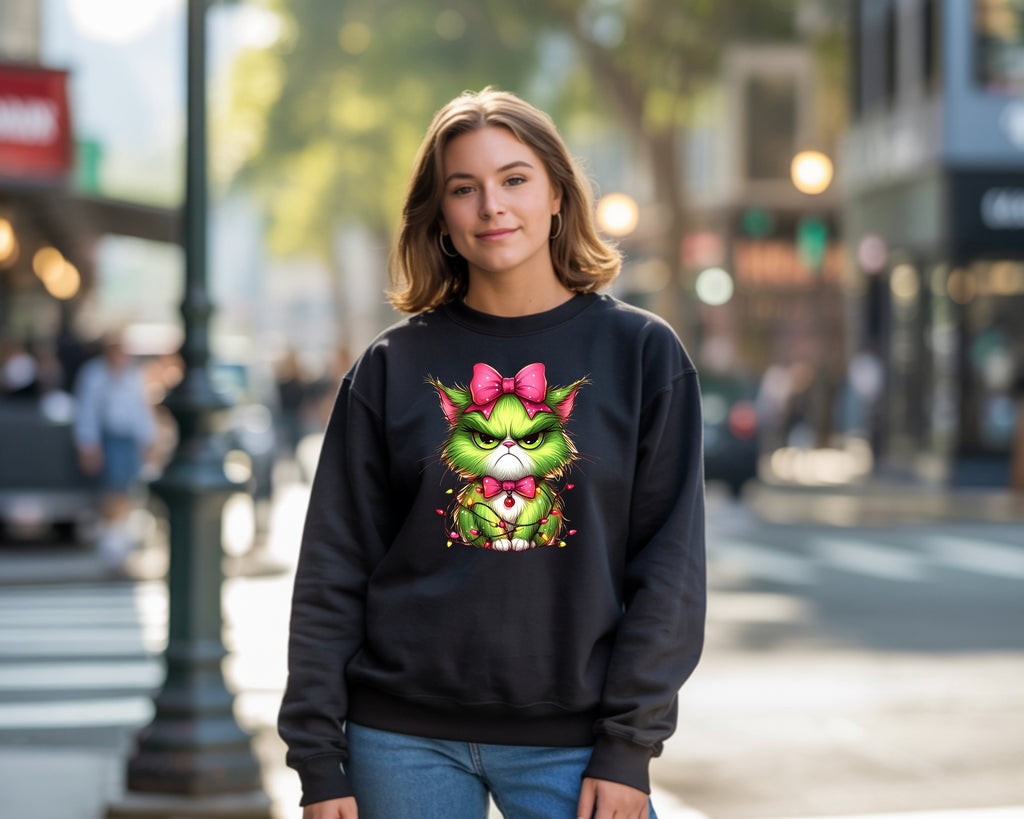 Grumpy Colorful Cat Sweatshirt