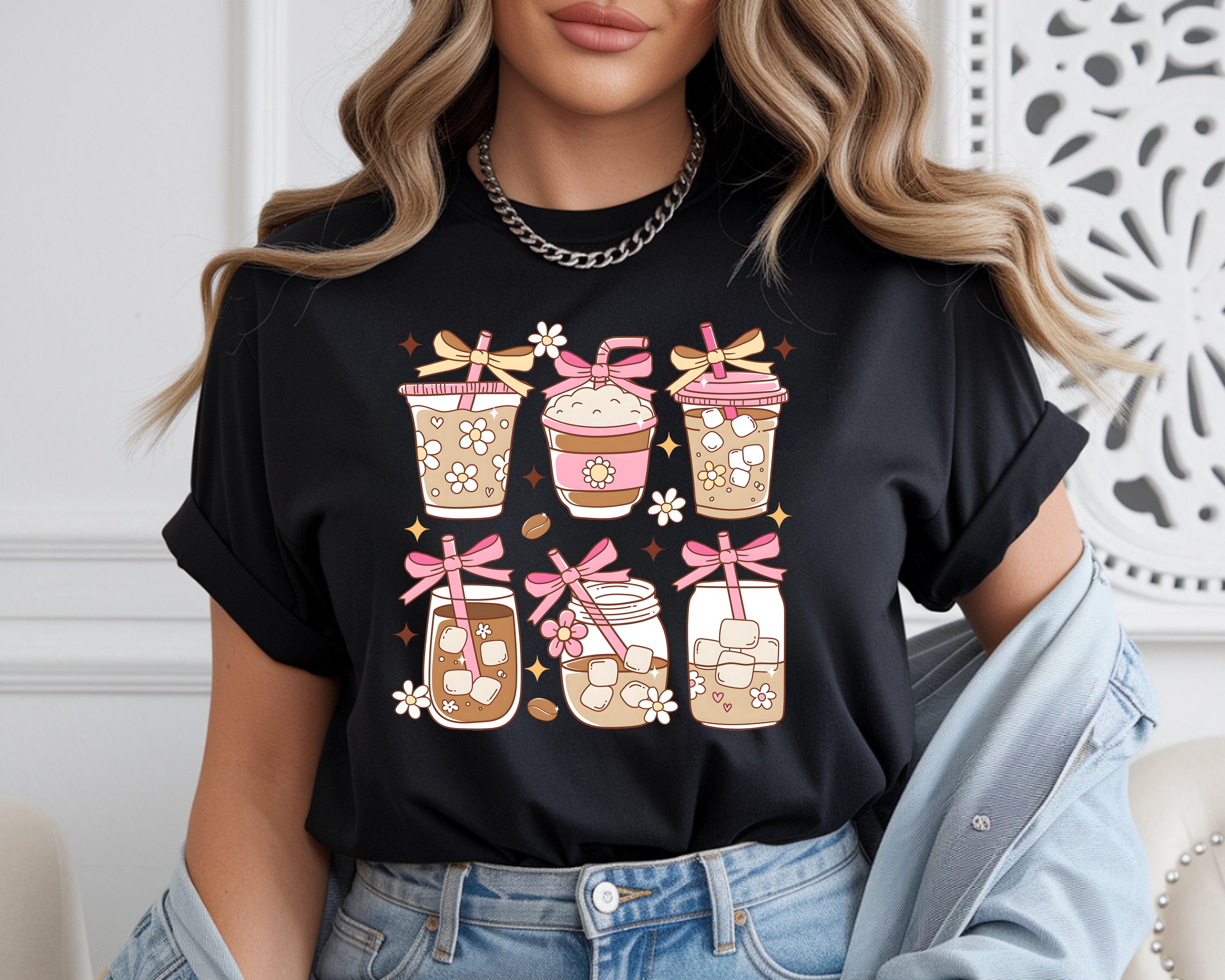 Preppy Coquette Iced Coffee T-Shirt