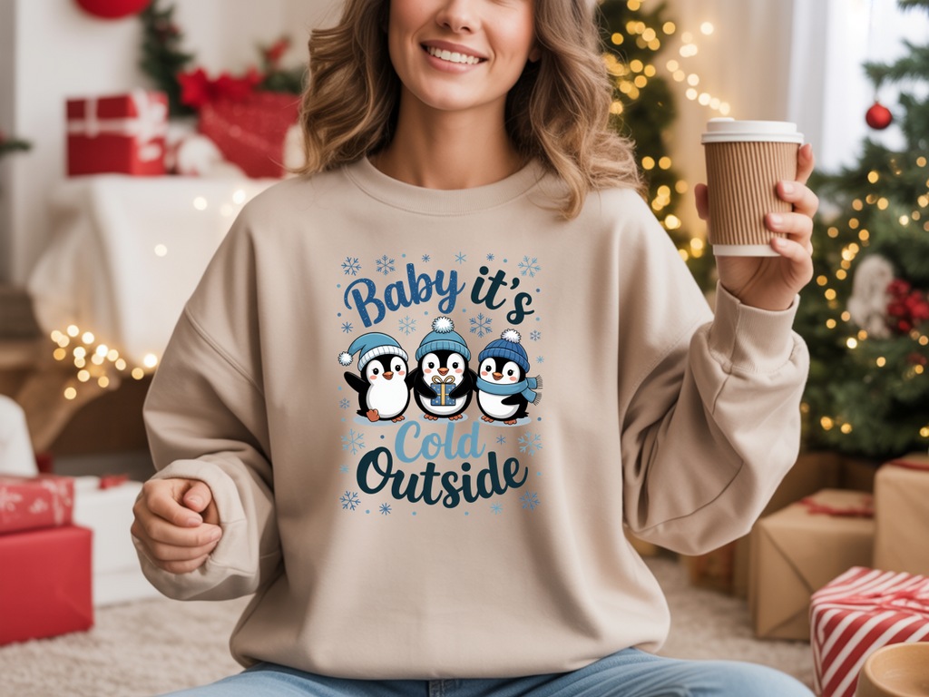 Baby It's Cold Outside Penguin Sweatshirt