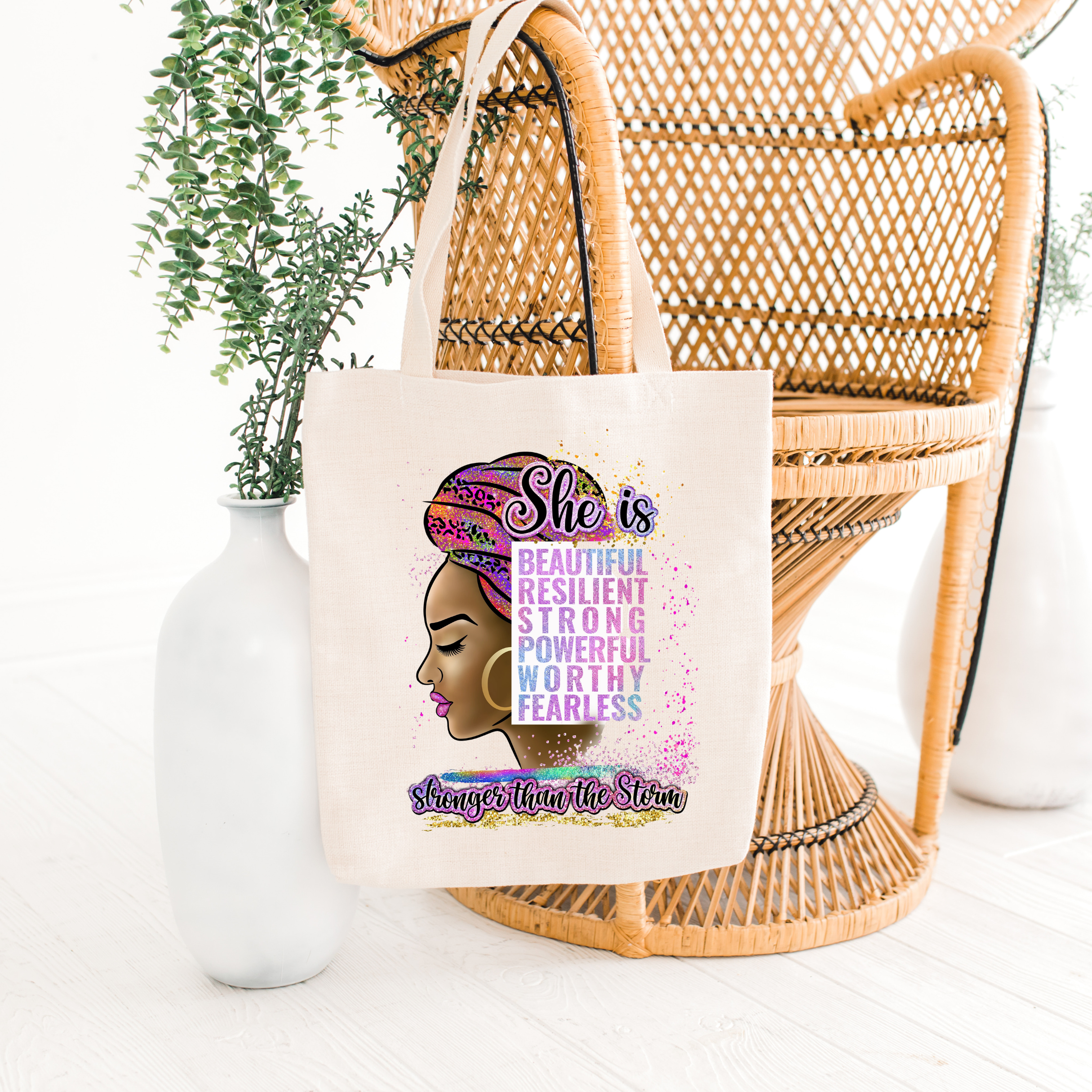 She Is... Stronger Than The Storm Eco-Friendly Canvas Tote