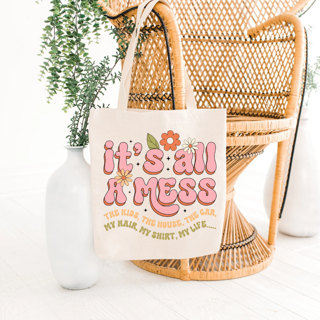 It's All A Mess Eco-Friendly Canvas Tote