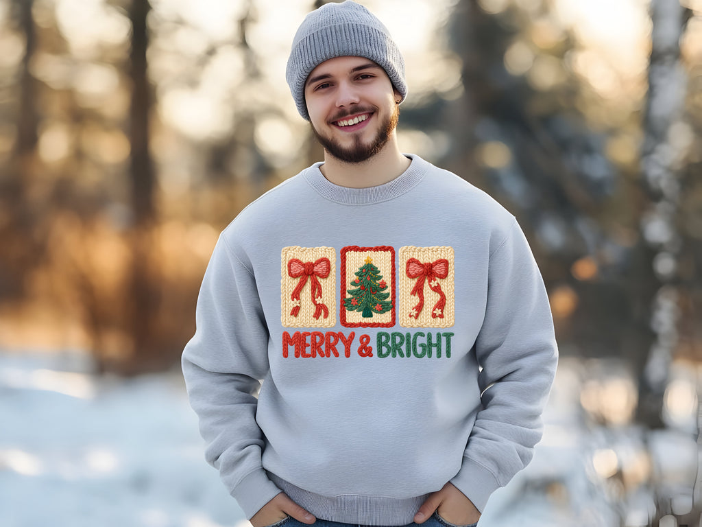 Crochet Vibe Merry and Bright Sweatshirt