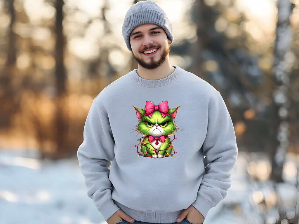 Grumpy Colorful Cat Sweatshirt