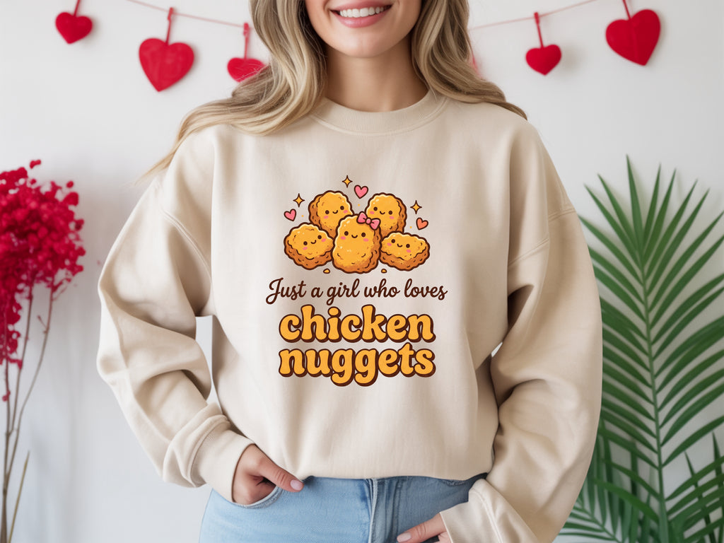 Just A Girl Who Loves Chicken Nuggets Sweatshirt