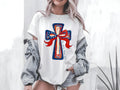 One Nation Under God | Painted Cross & Ribbon T-Shirt