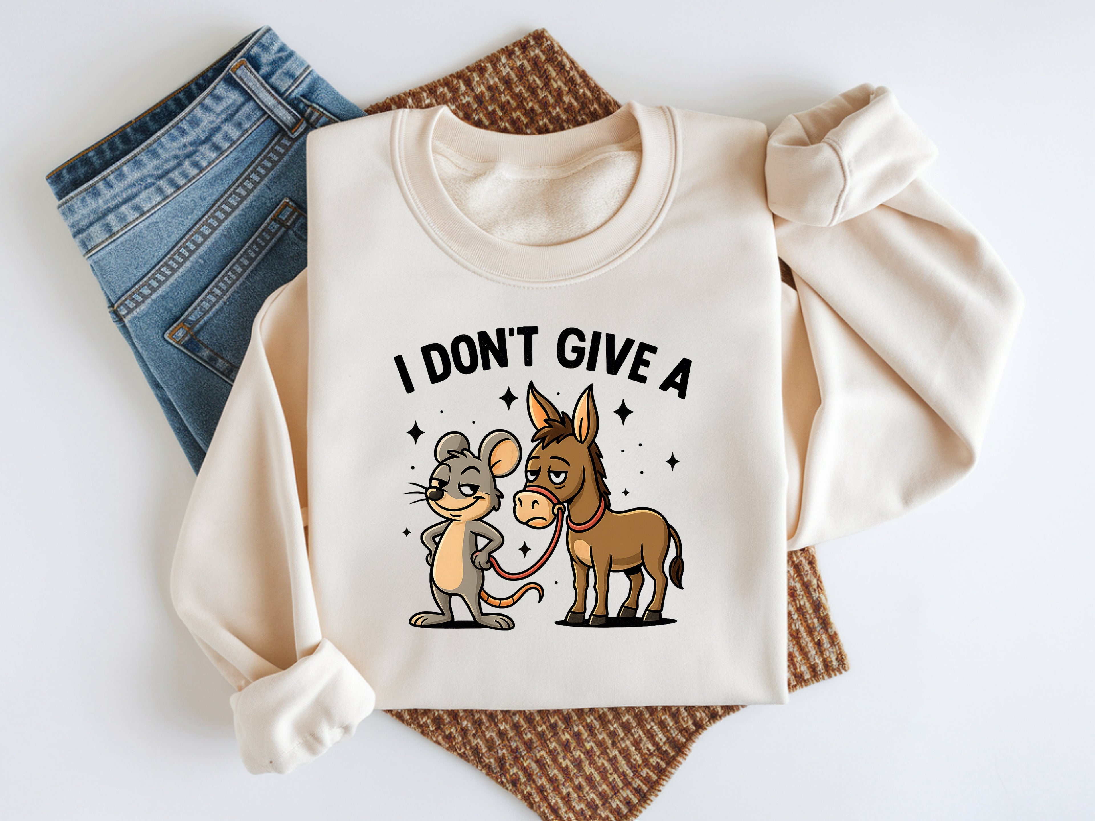 I Don't Give A Rat Donkey Sweatshirt