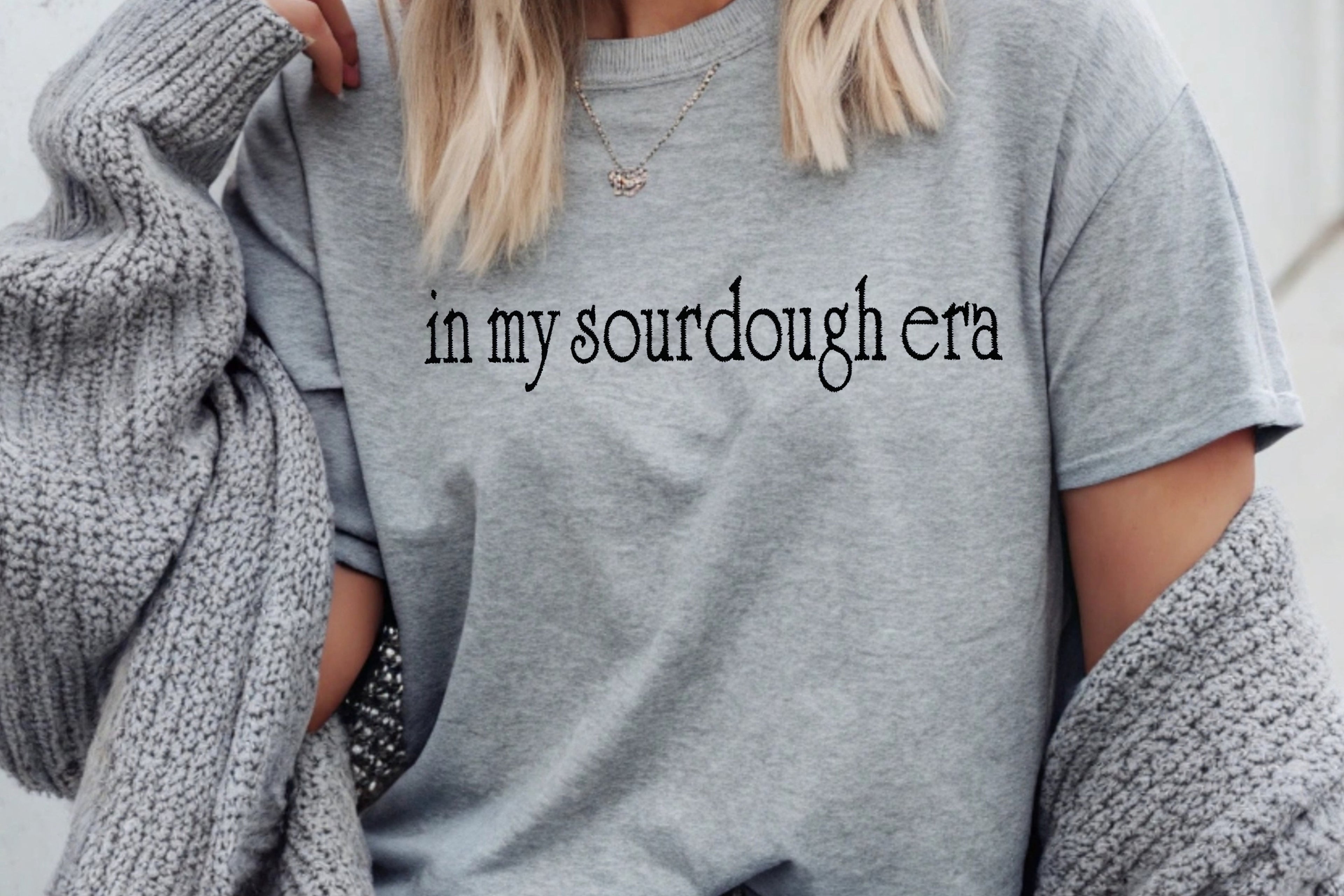 In My Sourdough Era  Embroidered T-Shirt