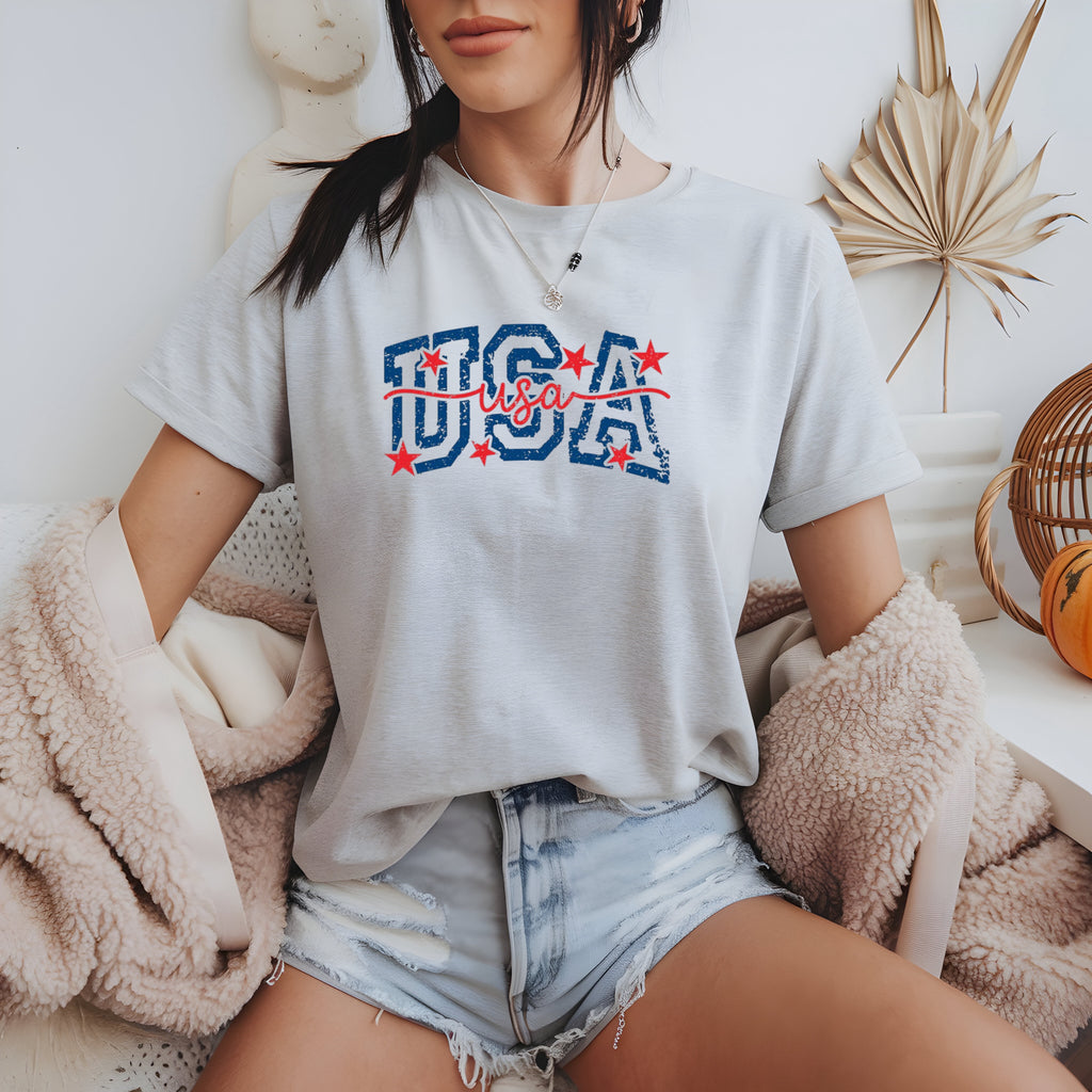 Retro USA 4th of July | Vintage Distressed  T-Shirt