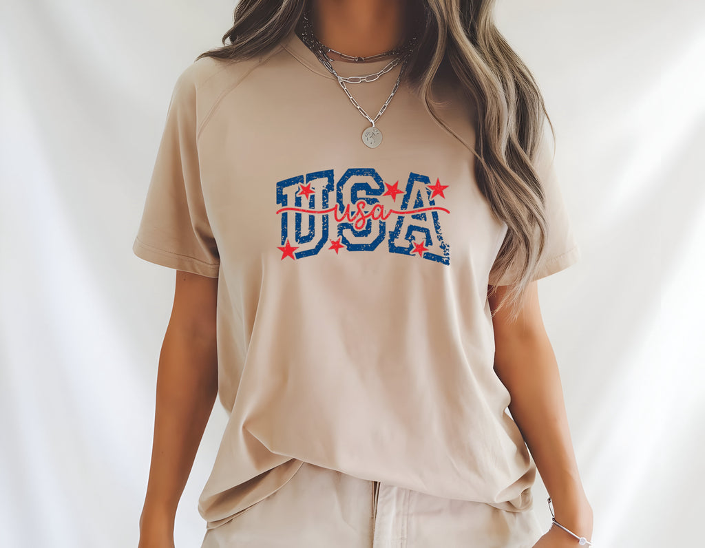 Retro USA 4th of July | Vintage Distressed  T-Shirt