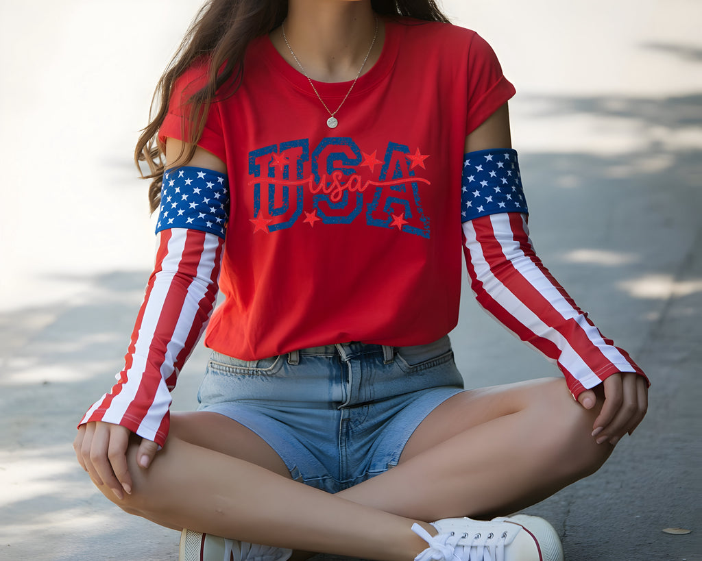 Retro USA 4th of July | Vintage Distressed  T-Shirt