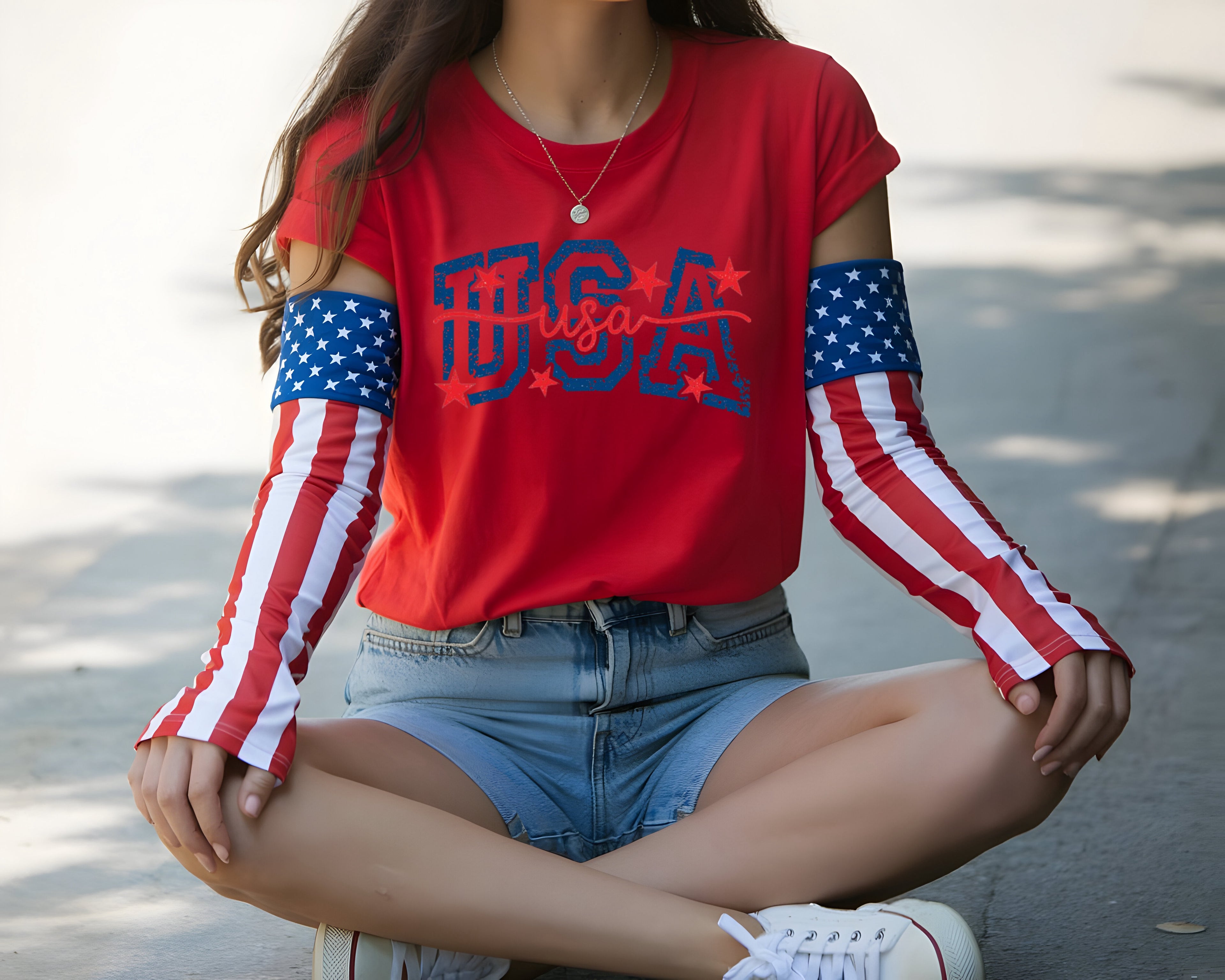 Retro USA 4th of July | Vintage Distressed  T-Shirt