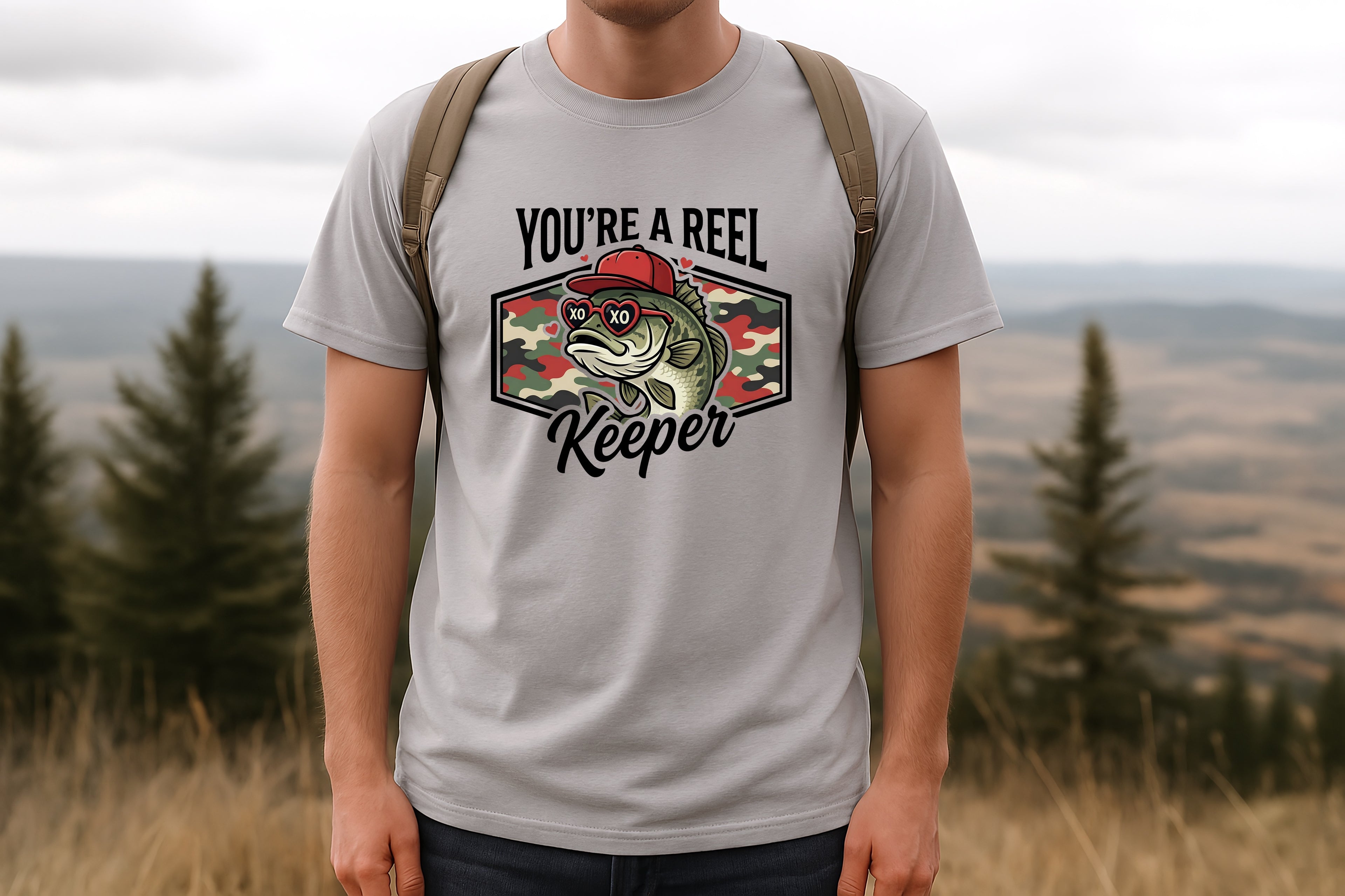 You're A Reel Keeper Fish Valentine Graphic Tee – Funny Fishing Love Shirt