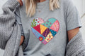 Faux Patchwork Heart T-Shirt
