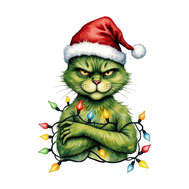 Grinchy Cat Car Coaster - Set of 2