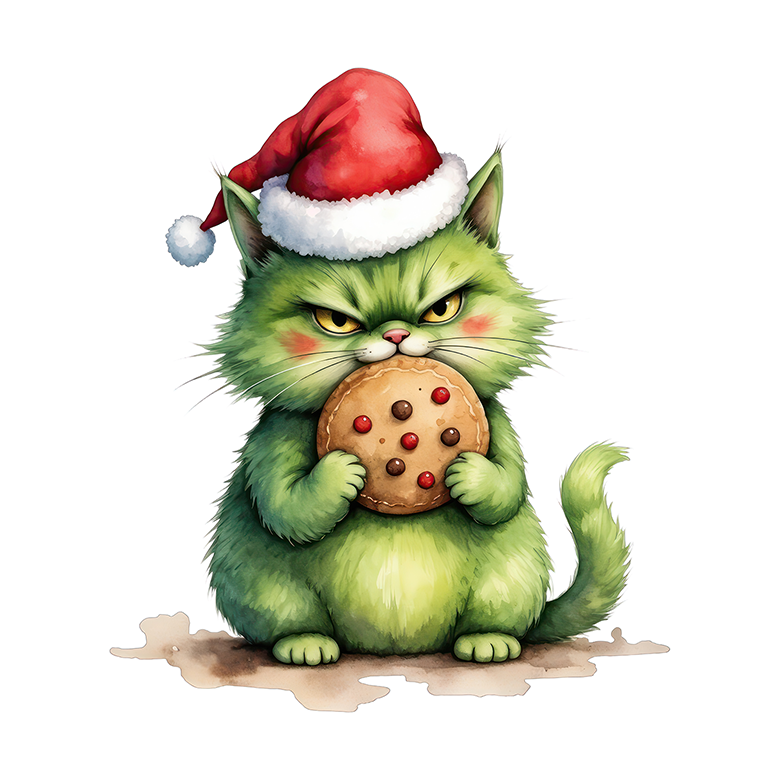 Grinchy Cat Car Coaster - Set of 2