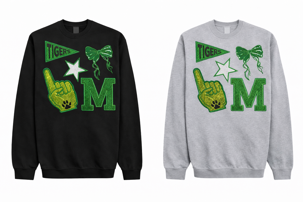 Custom TIGERS INITIAL Sweatshirt - Adult