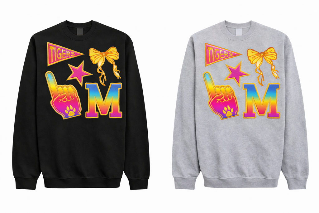 Custom TIGERS INITIAL Sweatshirt - Adult