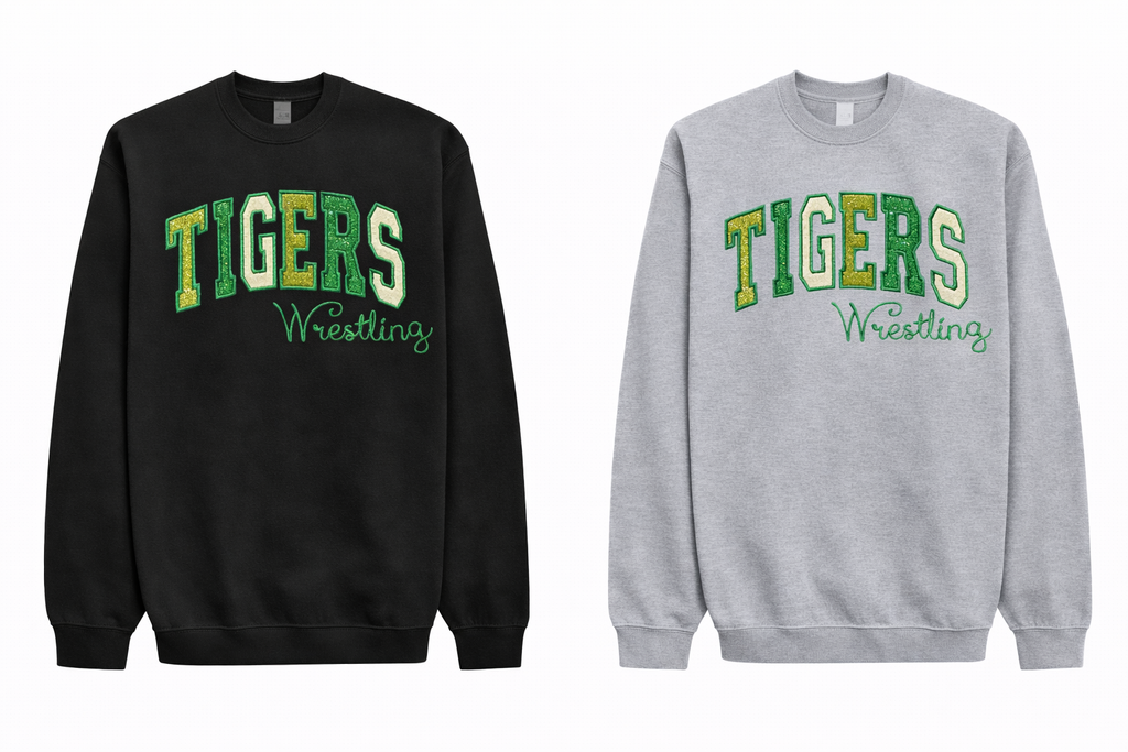Embroidered TIGERS Wrestling Sweatshirt - Adult