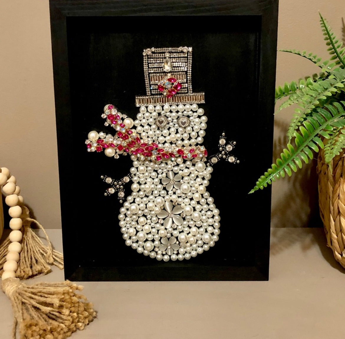 Snowman Jewelry Wall Art
