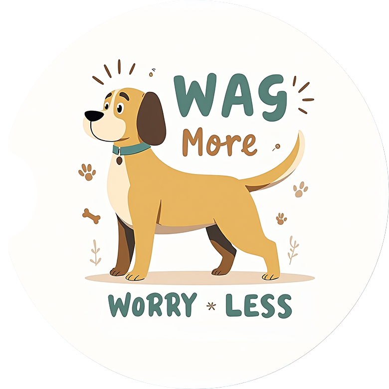 Pet Love Quote Car Coaster - Set of 2
