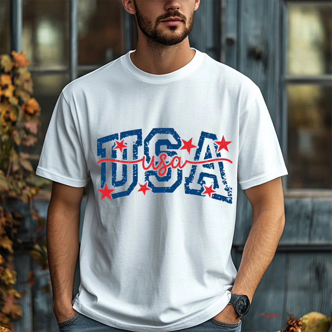 Retro USA 4th of July | Vintage Distressed  T-Shirt