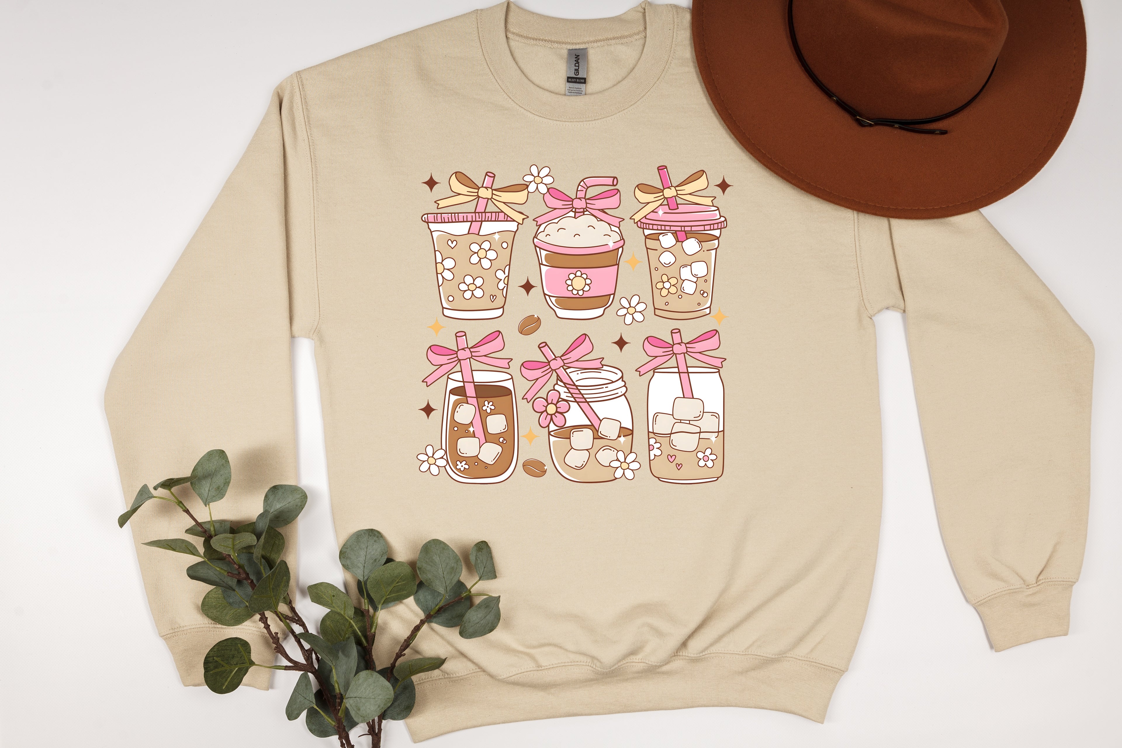 Preppy Coquette Iced Coffee Sweatshirt