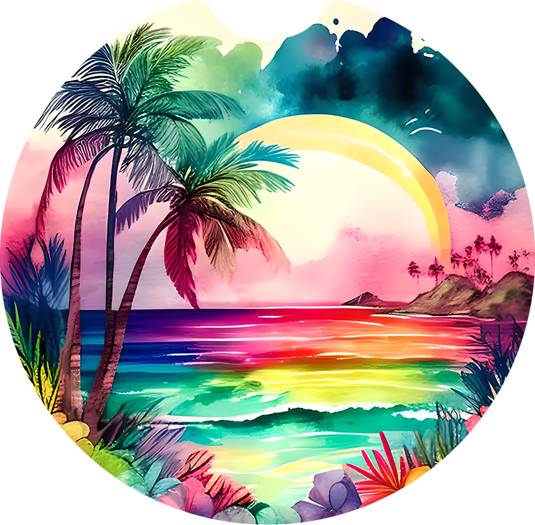 Beach Car Coaster - Set of 2