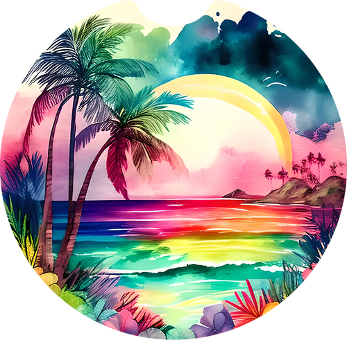 Beach Car Coaster - Set of 2