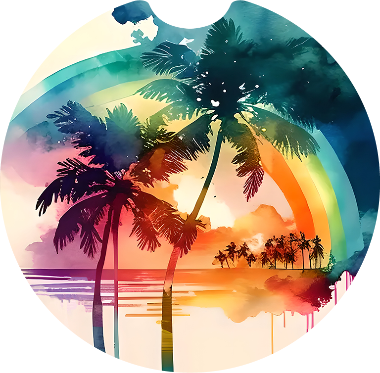 Beach Car Coaster - Set of 2