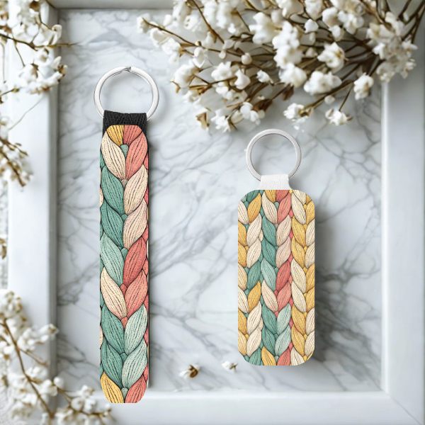 Cottagecore Wristlet Keychain With A Bonus Lip Balm Holder