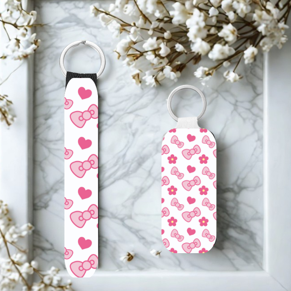 Pink Hearts, Pink Bows, Polka Dots and Chevron Designs