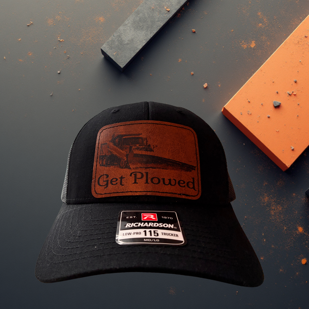 Get Plowed Engraved Patch Trucker Cap