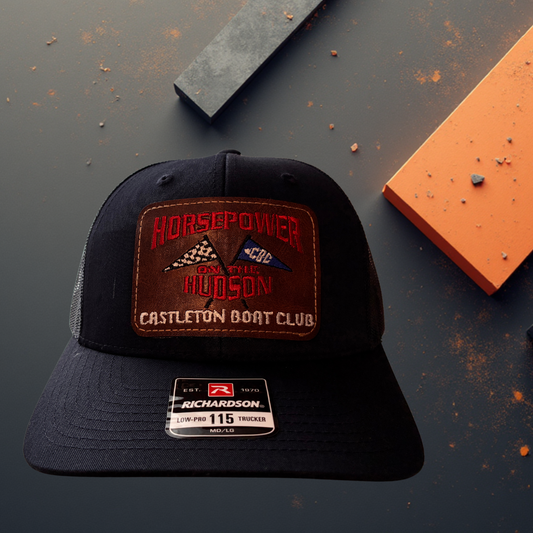 HorsePower On the Hudson Embroidered  Patch Trucker Cap