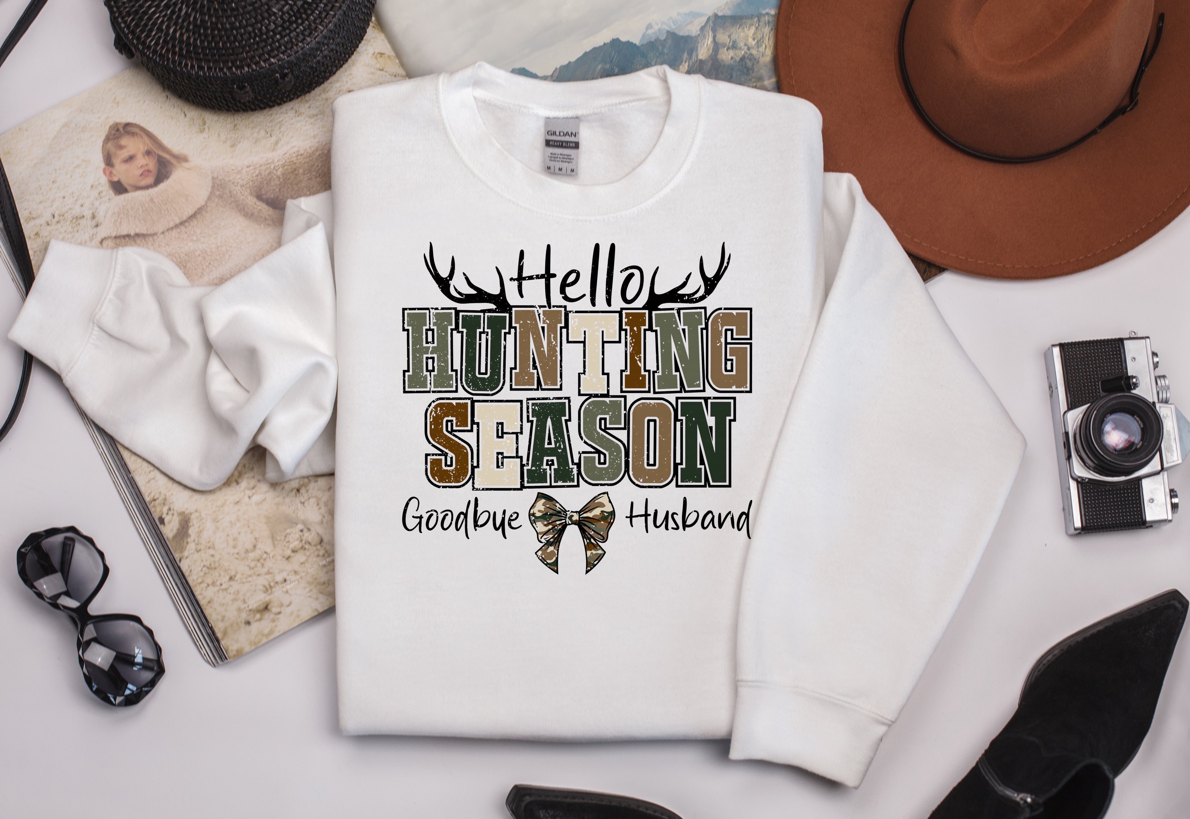 Hello Hunting Season Goodbye Husband Sweatshirt - Funny Hunting Wife
