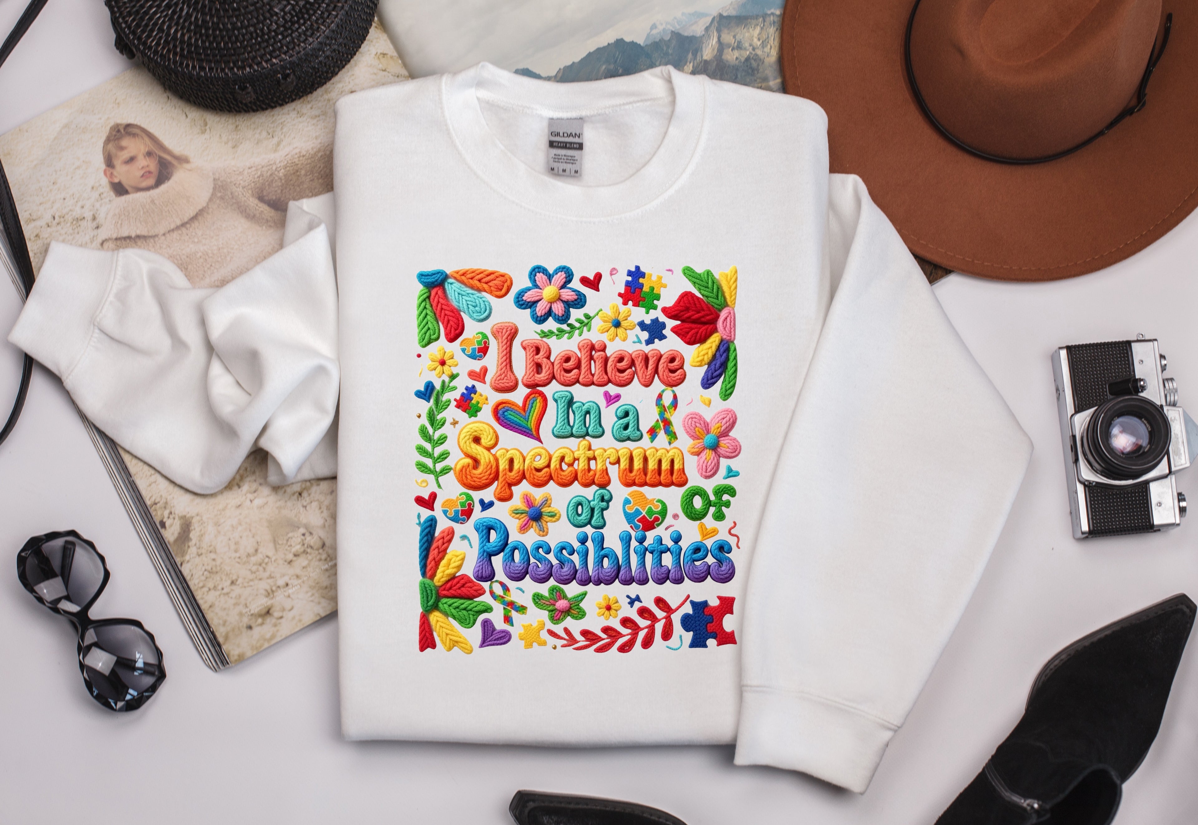 I Believe in a Spectrum of Possibilities Sweatshirt - Autism Awareness