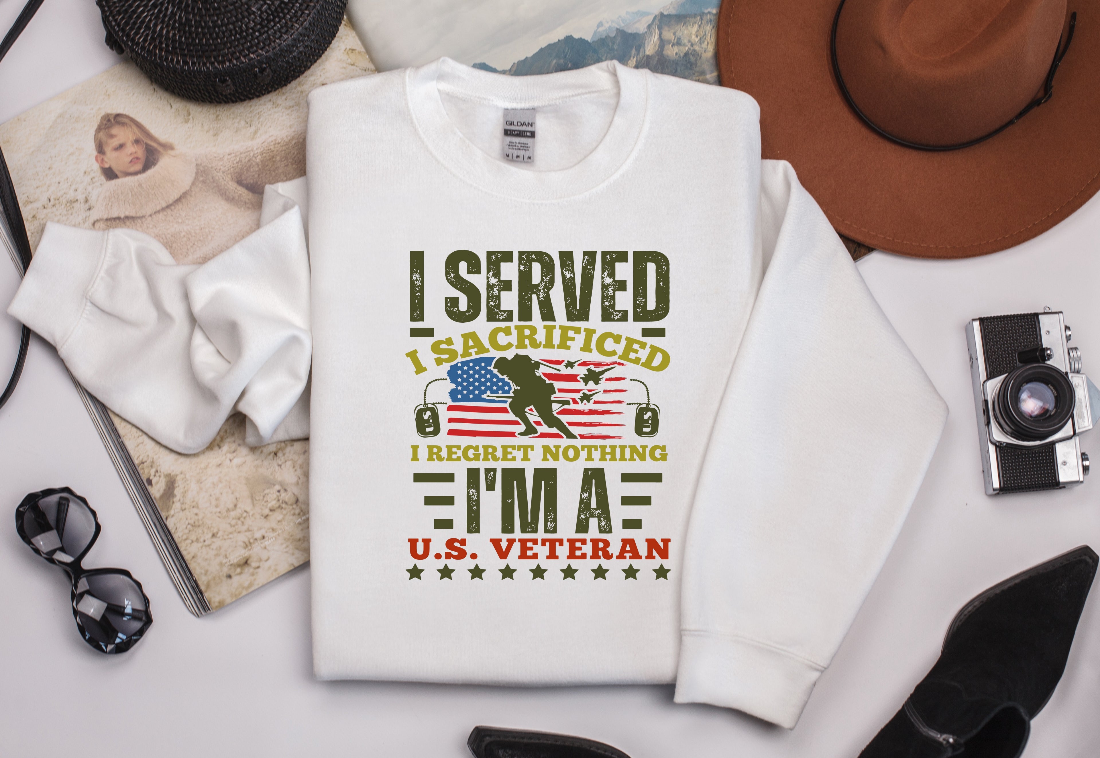 I Served, I Sacrificed, I am a U.S. Veteran Sweatshirt - Patriotic Military Apparel