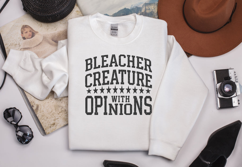 Bleacher Creature With Opinions Sweatshirt - Funny Sports Mom Apparel