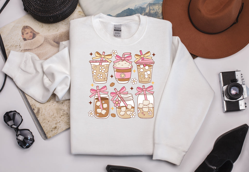 Preppy Coquette Iced Coffee Sweatshirt